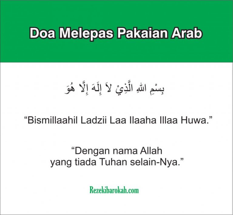   Doa  Memakai Melepas  Pakaian  Lengkap Bacaan Arab Latin 